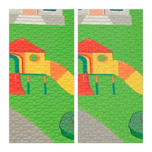 Tapis de jeu pour enfants circuit Bleu - Gris - Vert - Matière plastique - 60 x 1 x 60 cm