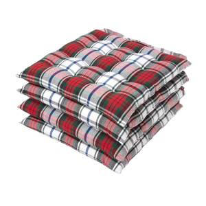 Sitzkissen Macduff 4er Set Rot - Textil - 40 x 5 x 40 cm