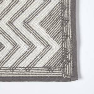 Rutschfeste Badematte mit Chevron Muster Grau - Textil - 50 x 1 x 80 cm