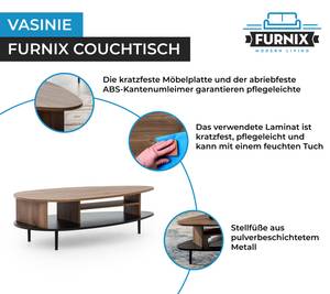 Couchtisch VASINIE Braun - Holzwerkstoff - 120 x 37 x 63 cm