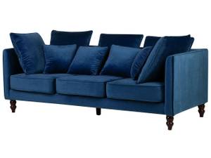 3-Sitzer Sofa FENSTAD Blau - Marineblau - Eiche Dunkel