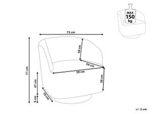 Fauteuil LAVIK Crème - Doré - Blanc