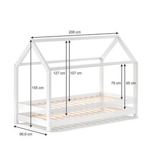 Hausbett Wiki Weiß - Holzwerkstoff - 155 x 208 x 97 cm