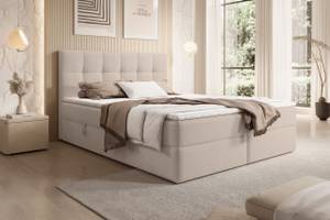 Boxspringbett Cognet Royal Beige - Breite: 204 cm