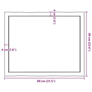 Tischplatte 3028686-4 60 x 6 x 80 cm