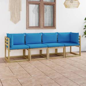 Gartensofa 3016481-6 (4-teilig) Hellblau