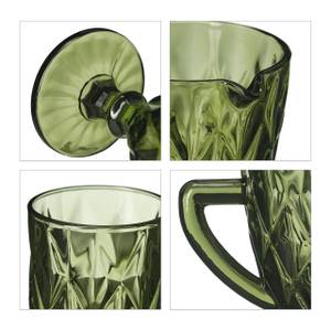 7-tlg. Gläser Set grün Grün - Glas - 20 x 20 x 14 cm