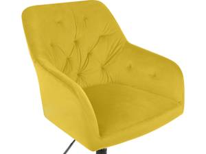 Chaise de bureau ANTARES Noir - Jaune - Textile - 60 x 85 x 60 cm