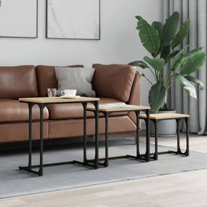 Couchtische 3er Set D919 Braun - Holzwerkstoff - 35 x 53 x 51 cm