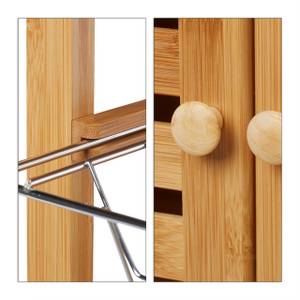 Küchenwagen aus Bambus Braun - Silber - Bambus - Holzwerkstoff - Metall - 60 x 82 x 35 cm