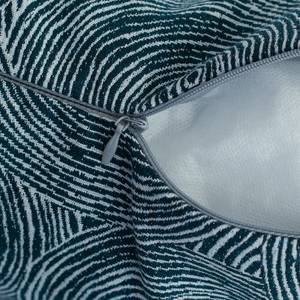 Kissenbezug blau-weiß Kreise Blau - Textil - 45 x 45 x 45 cm