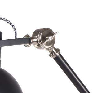 Lampadaire Cera Acier - 1 ampoule - Noir