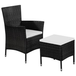 Chaise de salle à manger avec tabouret Noir