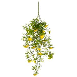 Kunstliche Hängepflanze Gänseblümchen Gelb - Kunststoff - 20 x 5 x 60 cm