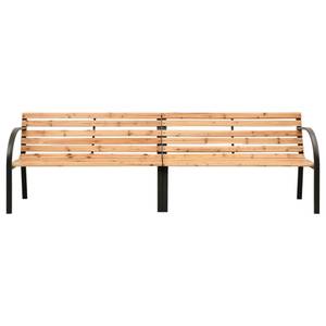 Gartenbank Braun - Massivholz - Holzart/Dekor - 241 x 76 x 241 cm