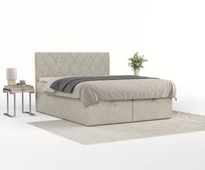 Boxspringbett Elodie Beige - Grau - Breite: 160 cm - H3