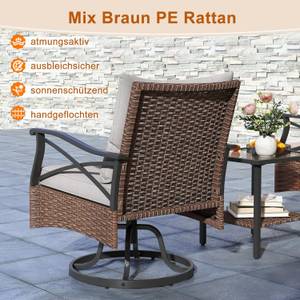 Gartenmöbel  ZB33797NZDE (3-teilig) Braun - Rattan