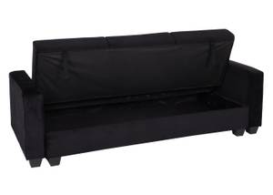 Sofa H47 mit Ottomane Schwarz