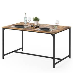Table à manger Fyrk vieux bois/noir Noir - Marron - Bois manufacturé - 140 x 76 x 90 cm