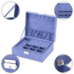 Schmuckschatulle Juwelenbox Kästchen Violett - Kunststoff - 19 x 9 x 23 cm