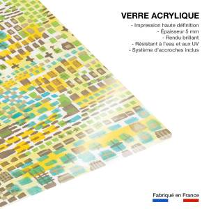 Tableau vertikal block 45 x 30 cm - Verre