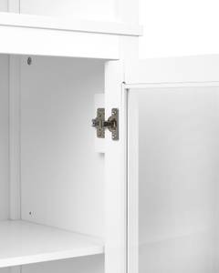 Armoire vitrine LUSBY Blanc - Bois manufacturé - 75 x 181 x 38 cm