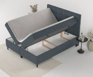 Boxspringbett Urbaneo Bonellfederkern Blau - Breite: 200 cm