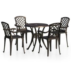 Bistroset (5-teilig) 3011679-2 Braun - Metall - 78 x 72 x 78 cm