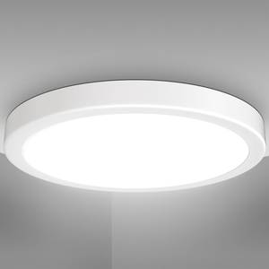 LED Deckenleuchte Weiß - Metall - Kunststoff - 38 x 5 x 38 cm