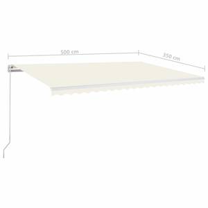 Markise 3006540-1 Creme - 350 x 1 x 500 cm