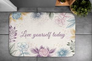 Badteppich Florales Design 90 x 60 x 90 cm