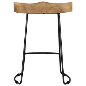 Tabouret de bar 296889 (lot de 2) Noir - Marron - 46 x 52 x 38 cm