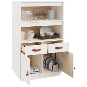 Highboard DE9585 Weiß - Massivholz - 40 x 109 x 67 cm