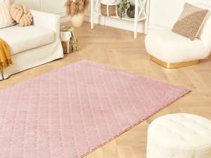 Tapis à poil long GHARO Rose foncé - 160 x 230 cm