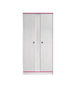 Kleiderschrank Smoozy Weiß - Holzwerkstoff - 51 x 182 x 91 cm