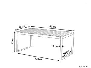 Esszimmertisch SASSARI Braun - Massivholz - 90 x 75 x 180 cm