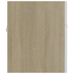 Badezimmerschrank 3037856-2 Eiche Sonoma Dekor - Weiß - Breite: 90 cm