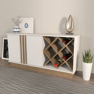 Sideboard Luna Walnuss Dekor - Weiß