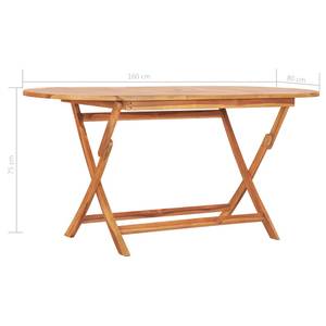 Table et chaise de jardin 48999 Marron - Bois manufacturé - Bois/Imitation - 80 x 75 x 160 cm