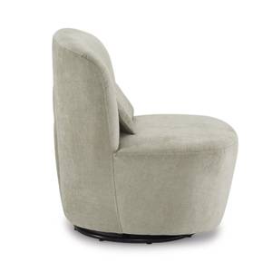 Fauteuil rond pivotant gris beige DAMIEN Gris