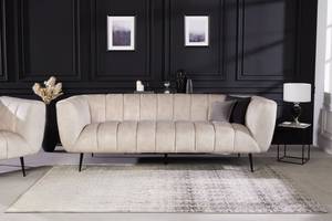 Sofa NOBLESSE Beige - Schwarz - Cremeweiß