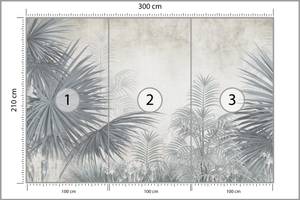 Papier Peint PLANTES Tropicales Béton 300 x 210 x 210 cm