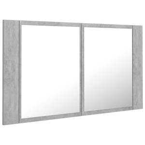 LED Spiegelschrank 3008765 Grau - Holzwerkstoff - Kunststoff - 80 x 45 x 12 cm