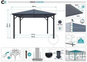 Pavillon GRACE 350 x 262 x 350 cm