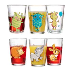 Kindergläser Monster Waldtiere 6er Set Glas - 7 x 10 x 7 cm