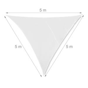 Voile d'ombrage triangle blanc Blanc - Métal - Textile - 500 x 1 x 430 cm