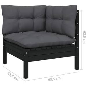 Garten-Lounge-Set 3012395 (4-teilig) Anthrazit - Schwarz