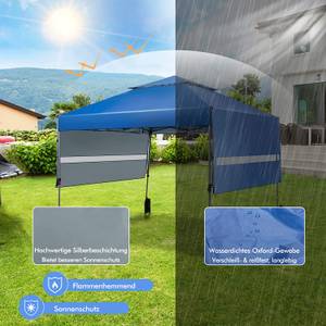 3x3m Pop Up Pavillon mit Zwei Markisen Blau - Kunststoff - 537 x 290 x 300 cm