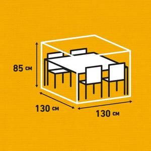 Gartenmöbel-Abdeckung Grau - Polyrattan - 130 x 85 x 130 cm