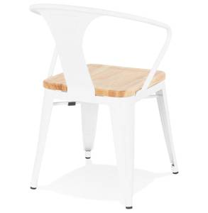 Fauteuil METROPOLIS Imitation hêtre - Blanc